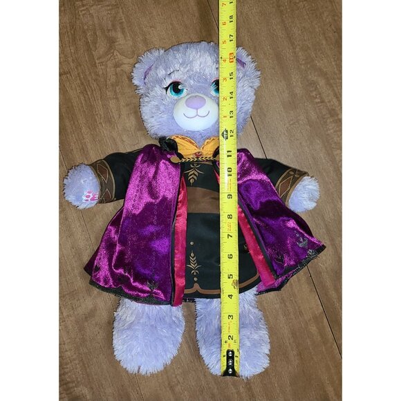 BUILD A BEAR DISNEY FROZEN II ANNA 16" PLUSH PURPLE W/ TRAVEL COSTUME 2019 BAB - Picture 6 of 6
